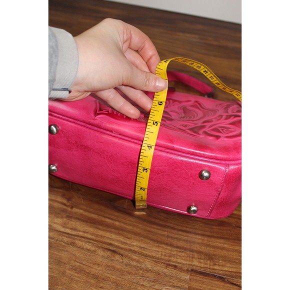 PATRICIA NASH GRACCHI Pink Floral Embossed Genuine Leather Handbag - Picture 6 of 11